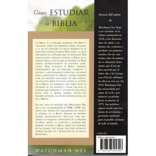 Como Estudiar la Biblia-Nee